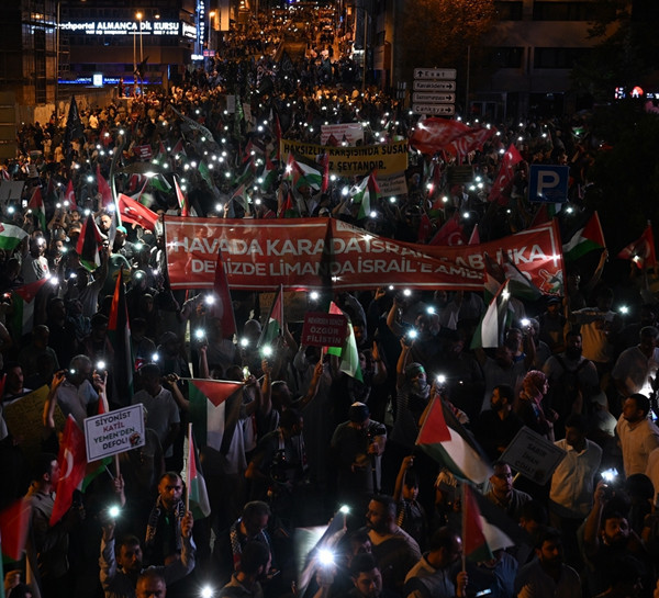 Ankara'da Gazze için anlamlı yürüyüş!