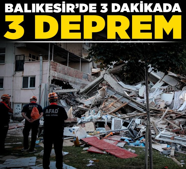 Son dakika! Balıkesir'de 3 dakikada 3 deprem