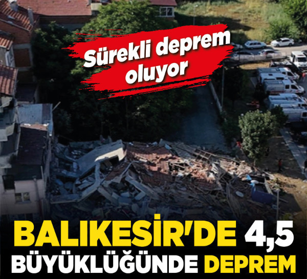 Balıkesir'de yine deprem oldu