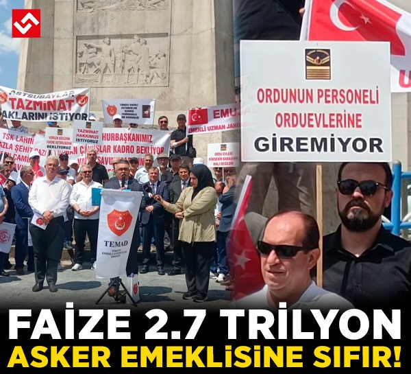 Emekli askerlerin tazminat talebi için Ankara'da ortak eylem