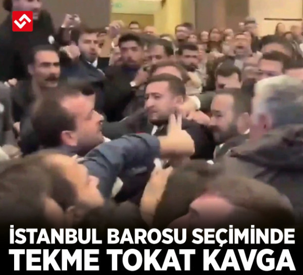 İstanbul Barosu seçiminde tekme tokat kavga