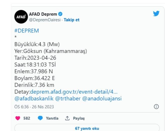 Son dakika! Kahramanmaraş'ta korkutan deprem - Resim: 1