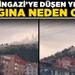 Hüseyingazi'ye düşen yıldırım yangına neden oldu