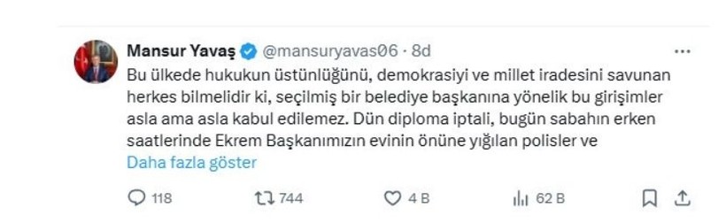 Yavaş'tan İmamoğlu'nun gözaltı kararına tepki - Resim: 7