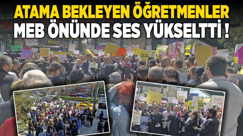 Atama bekleyen öğretmenler MEB önünde ses yükseltti