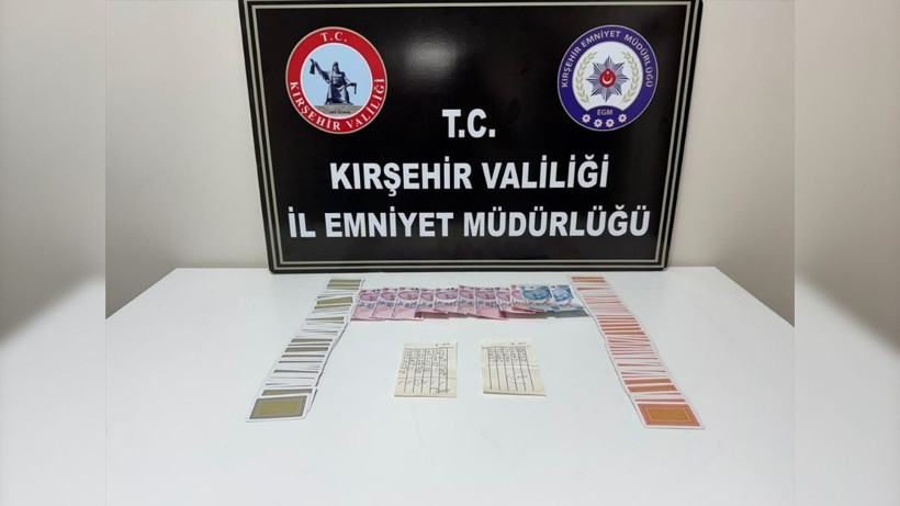 Kırşehir’de kumar baskını: 4 kişiye yaklaşık 37 Bin TL ceza kesildi