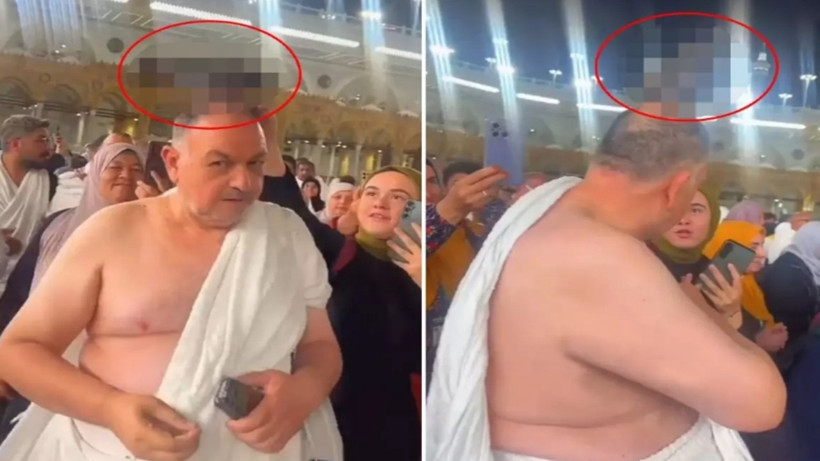Umrede şaşkına uğratan görüntü