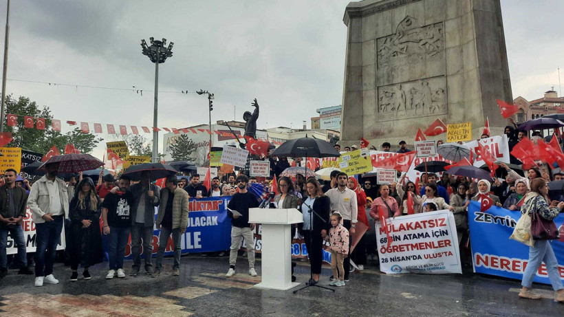 Atama bekleyen öğretmenler Ankara Ulus'tan ses yükseltecek